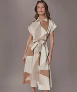 Women's Collared Neck Shirt Dress