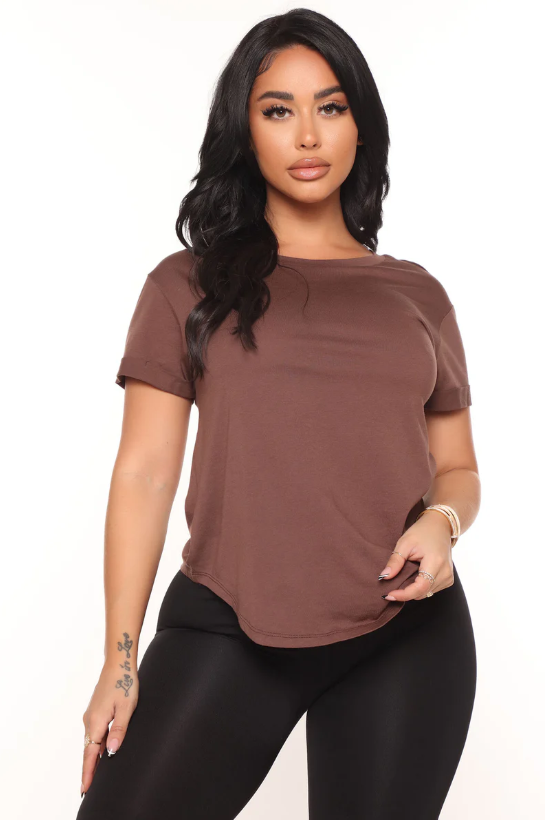 Annie Cuffed Short Sleeve T-Shirt